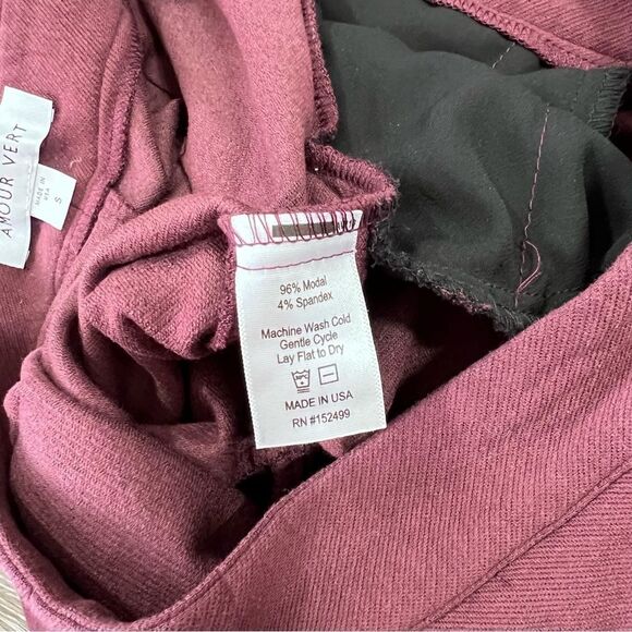 Amour‎ vert Beatrice cropped flare pants maroon - Picture 2 of 8